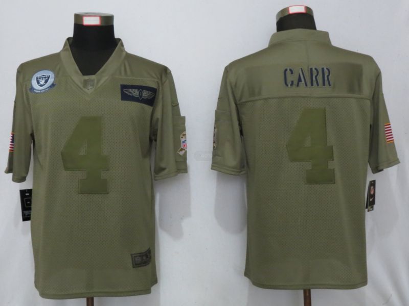 Men Oakland Raiders #4 Carr Nike Camo 2019 Salute to Service Limited NFL Jerseys->chicago bears->NFL Jersey